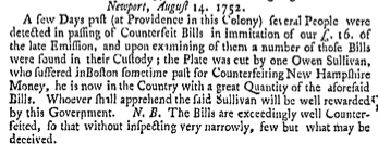 Boston Post Boy - 1752 - Syllavan