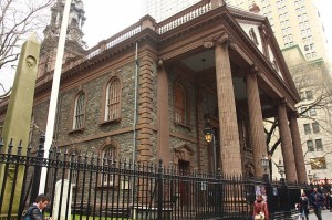 St. Paul's Church, New York City, close to where Robert White's murder took place.